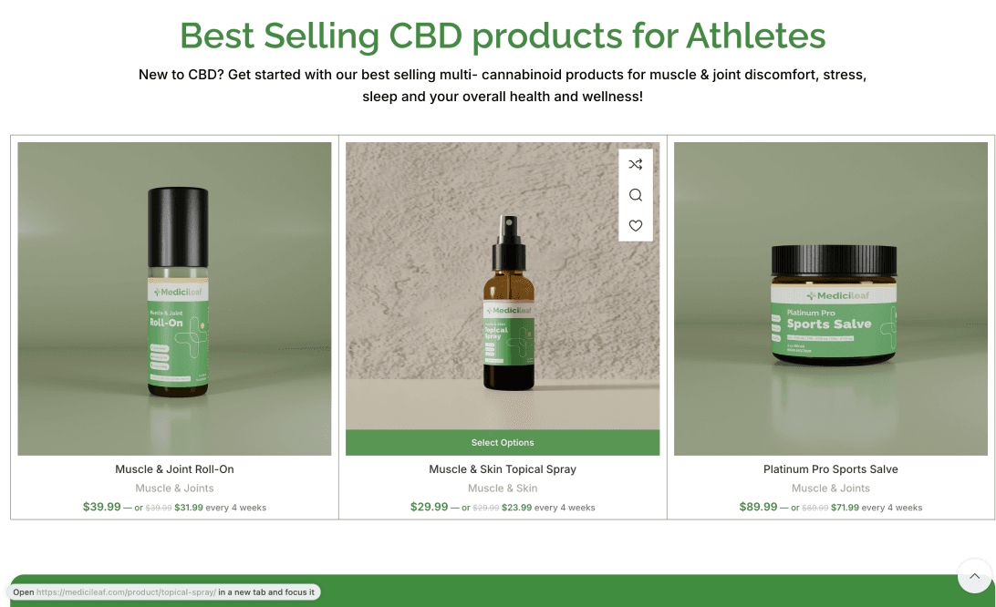 Medicileaf: Branding & E-commerce for CBD Wellness – 2