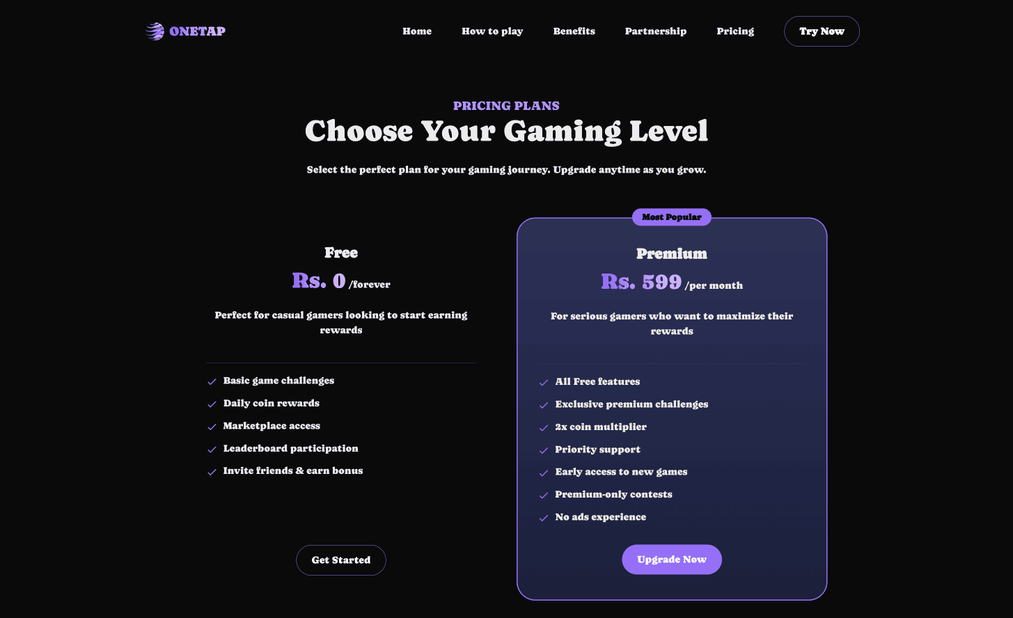 ONETAPP: Rewards Platform for Gamers – 3
