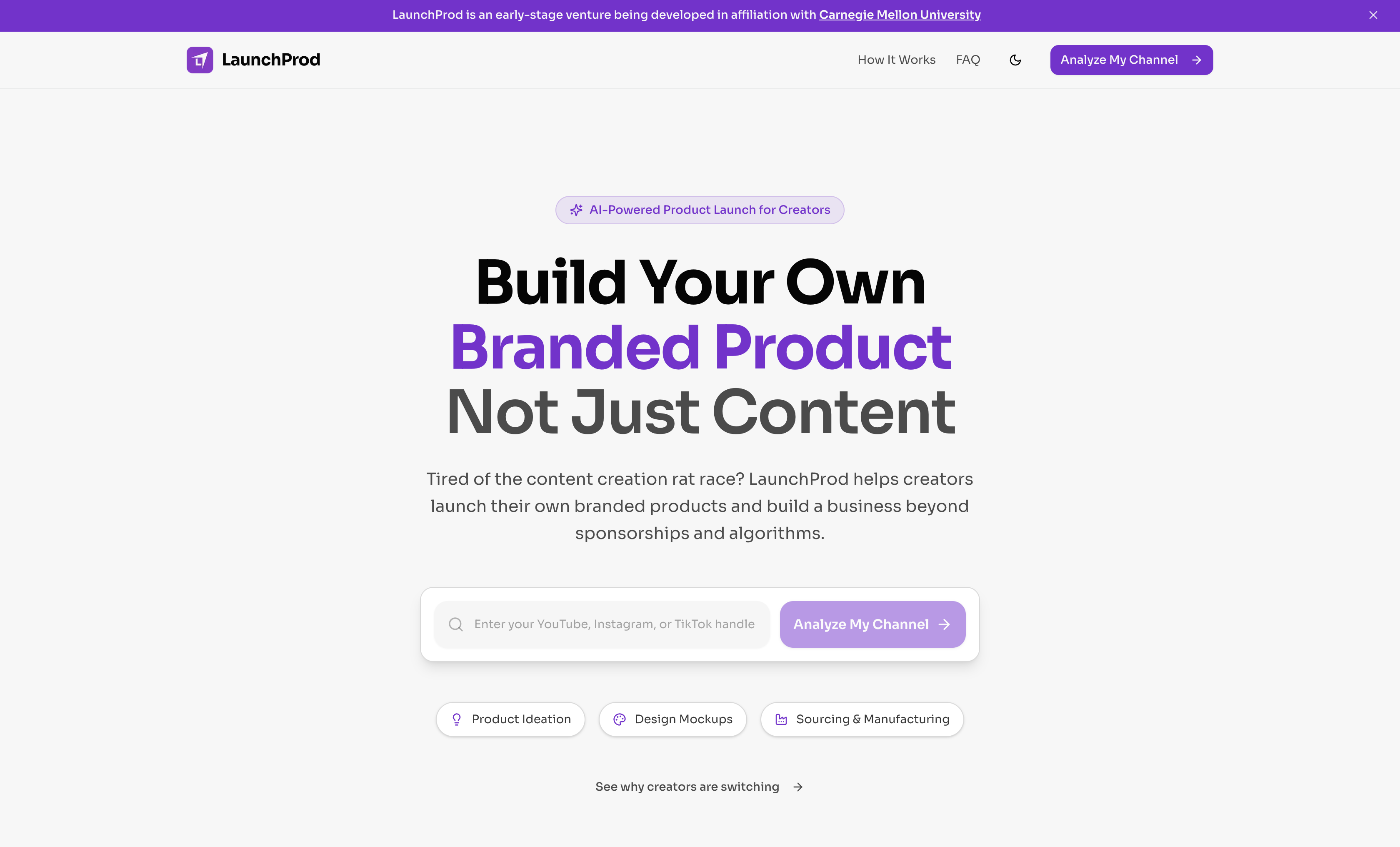 LaunchProd · Platform