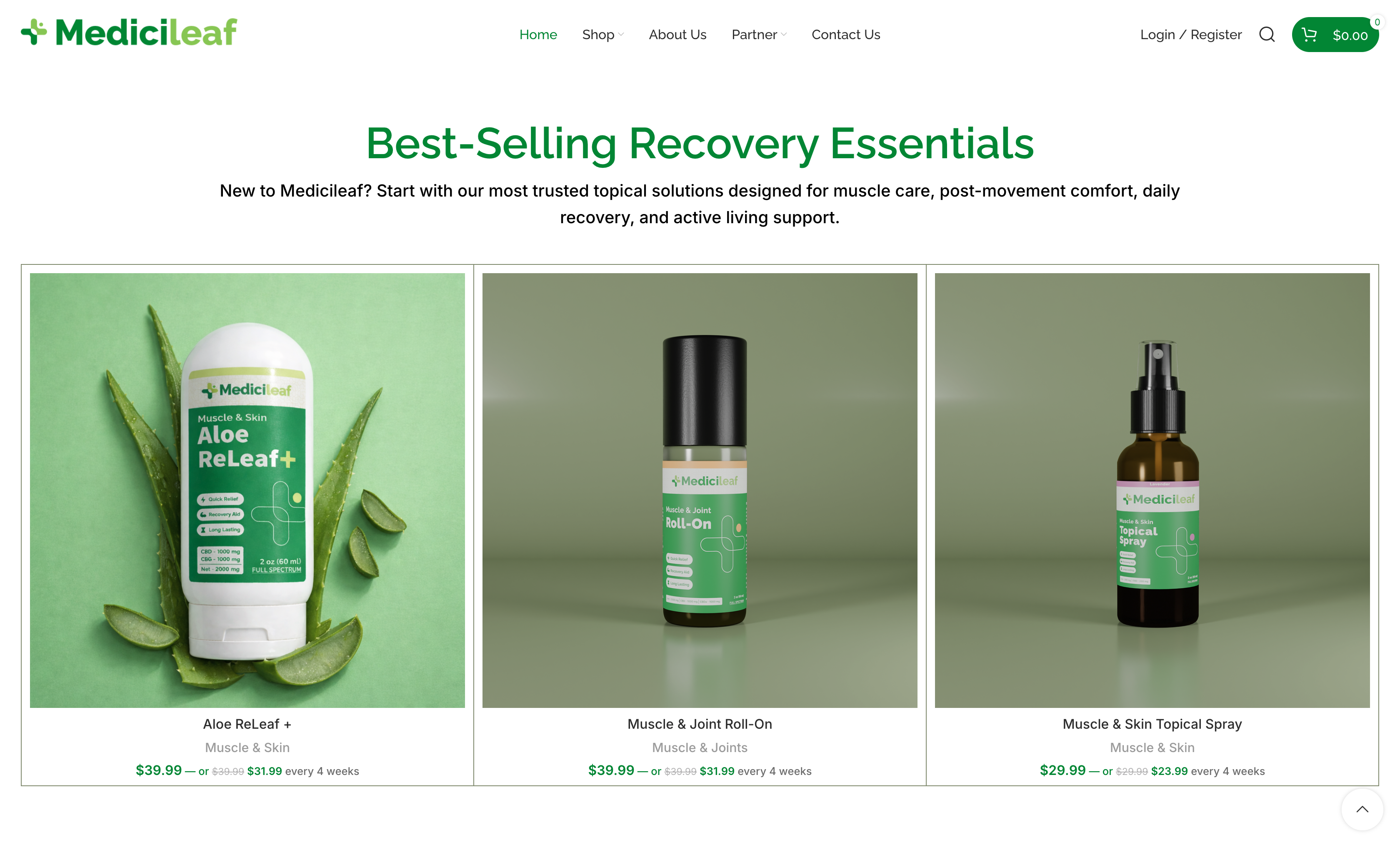 Medicileaf Store · Cart